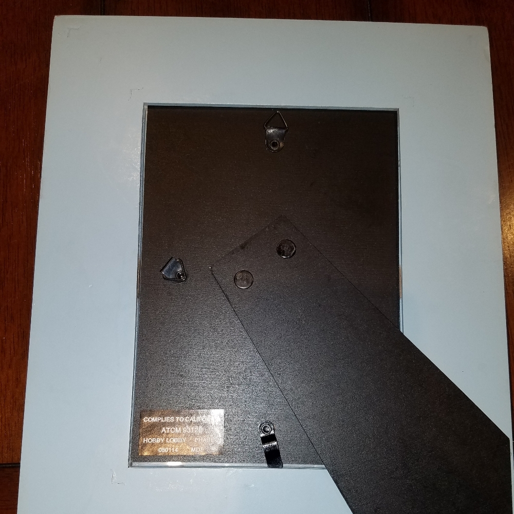 HOBBY LOBBY farmhouse style blue and gold picture frame - Picture 5 of 6